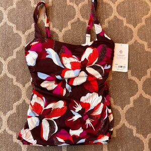 NWT Athleta square neck bra cup tankini top